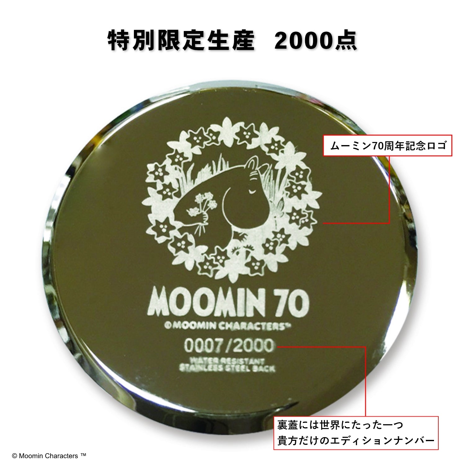 ムーミンキャラクターズ腕時計 70周年記念ダイヤ&スワロフスキー
