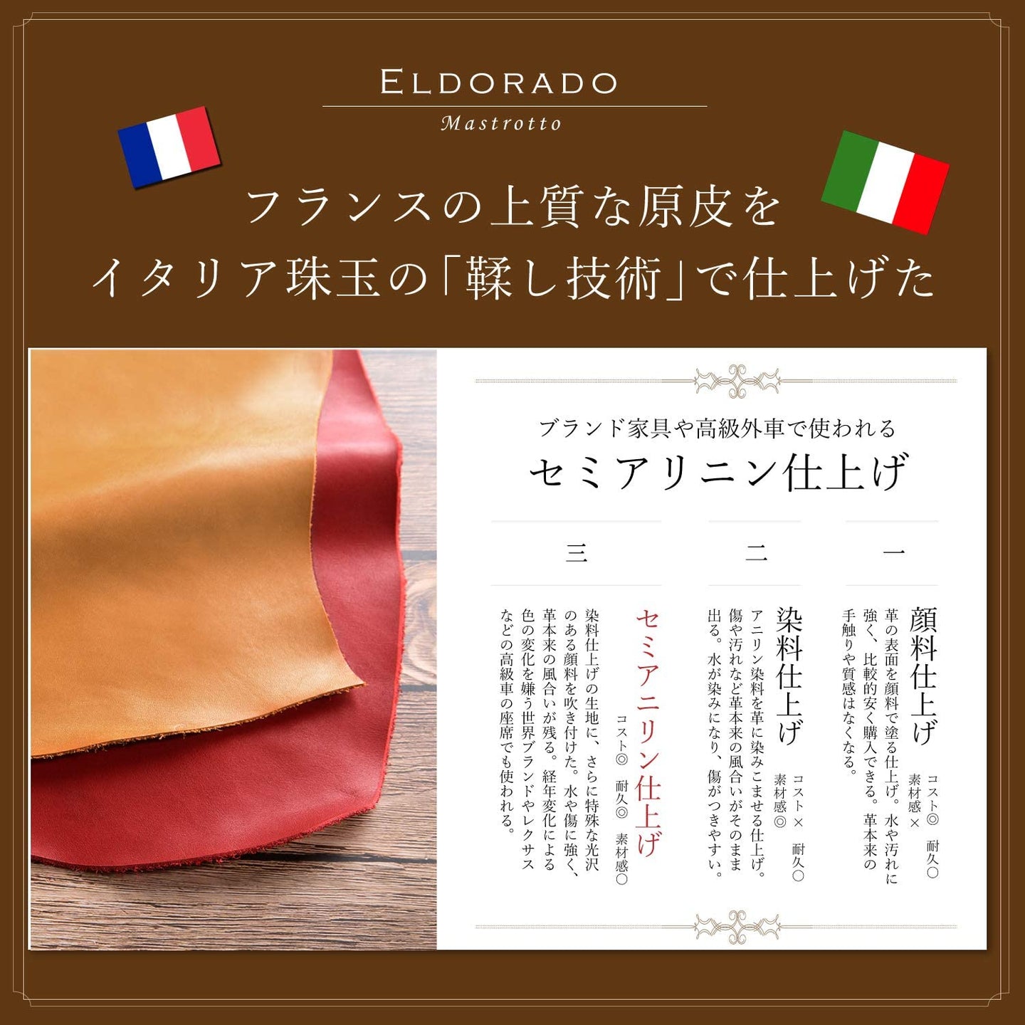 高級イタリアンレザー