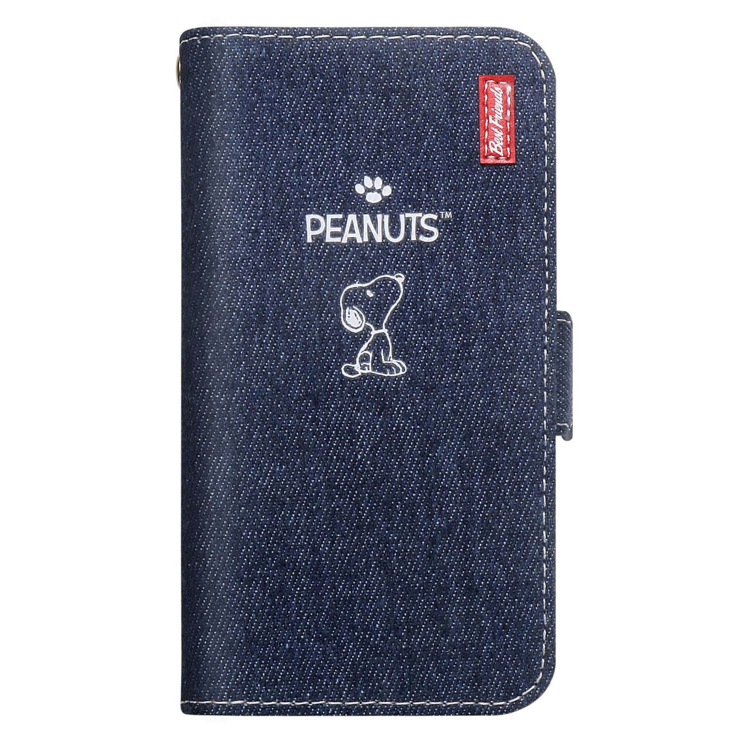 [スヌーピー/SNOOPY](アイフォン)iPhone16e用 デニム生地 手帳型ケース