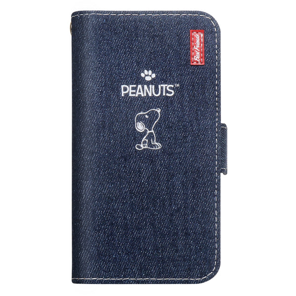 [スヌーピー/SNOOPY](アイフォン)iPhone16e用 デニム生地 手帳型ケース