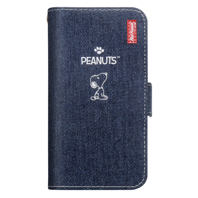 [スヌーピー/SNOOPY](アイフォン)iPhone16e用 デニム生地 手帳型ケース